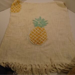 India Chenille Pineapples Woven tassel fringe throw blanket envogue